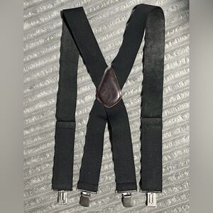 Vintage Browning Suspenders Leather  Brown & Black Made In USA Sz XXL